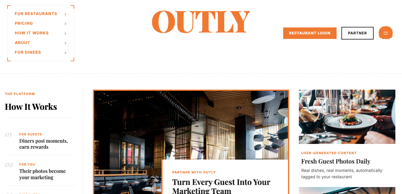Outly website snapshot